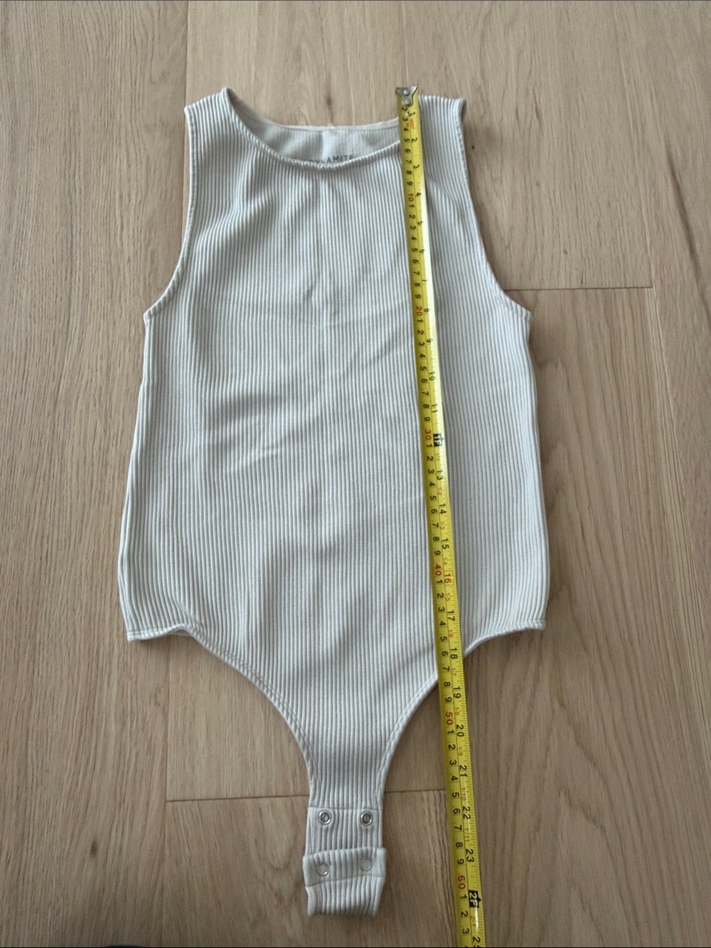 Dynamite Cream Ribbed Bodysuit - Picture 4 of 6